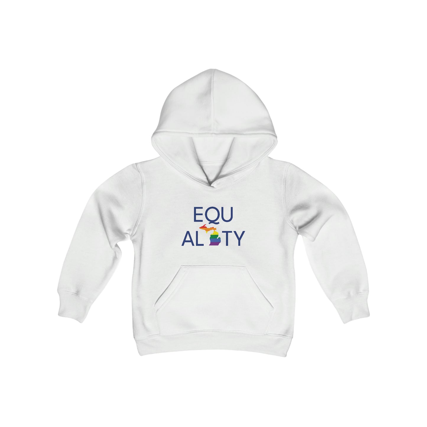 Michigan 'Equality' Hoodie (w/ LGBTQ Pride Colors)  | Unisex Youth