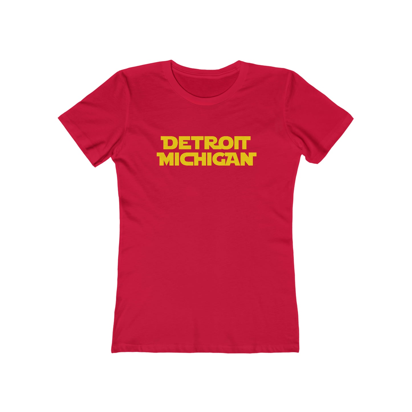 'Detroit Michigan'T-Shirt (1970s Epic Sci-Fi Parody) | Women's Boyfriend Cut