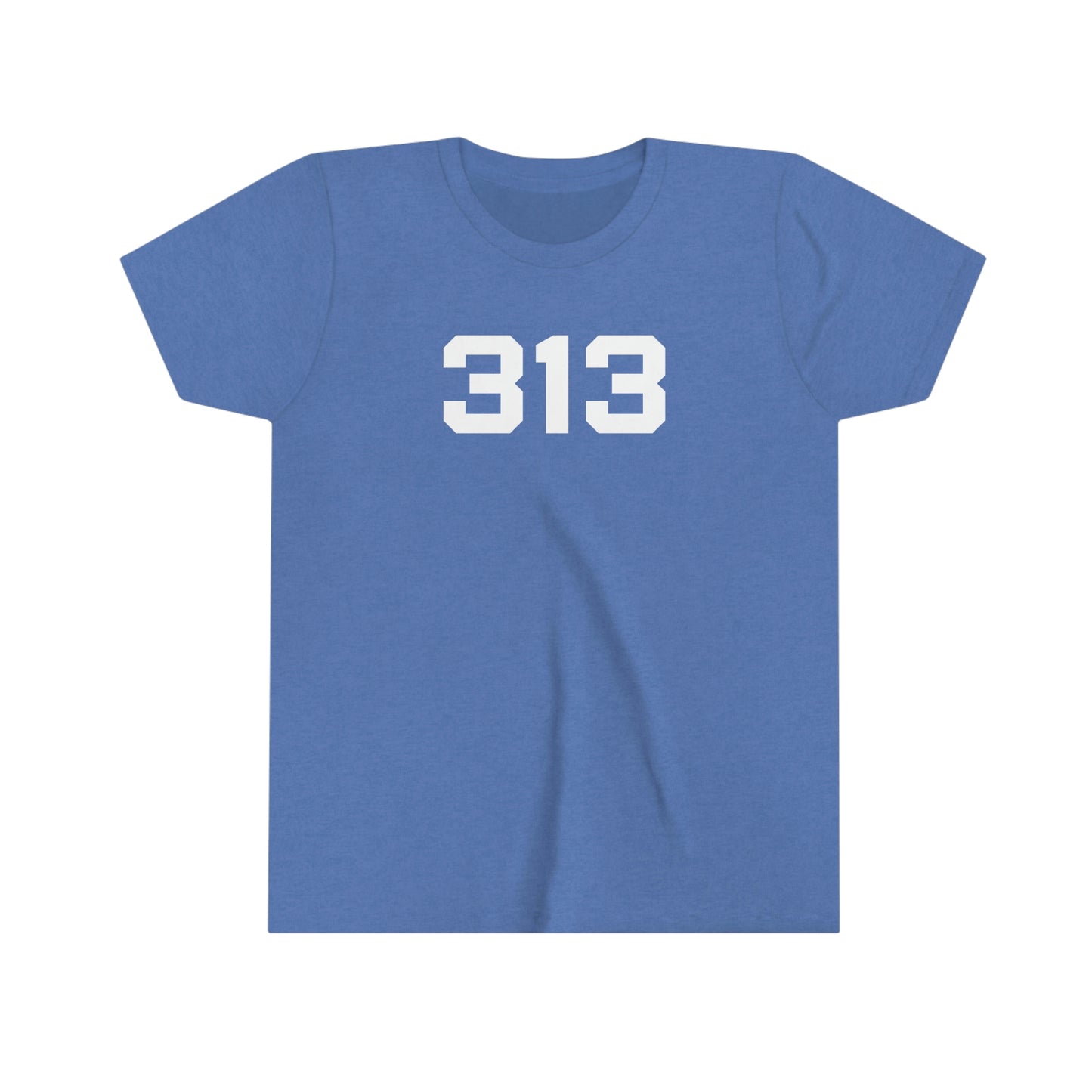 Detroit '313' T-Shirt (Athletic Font) | Youth Short Sleeve