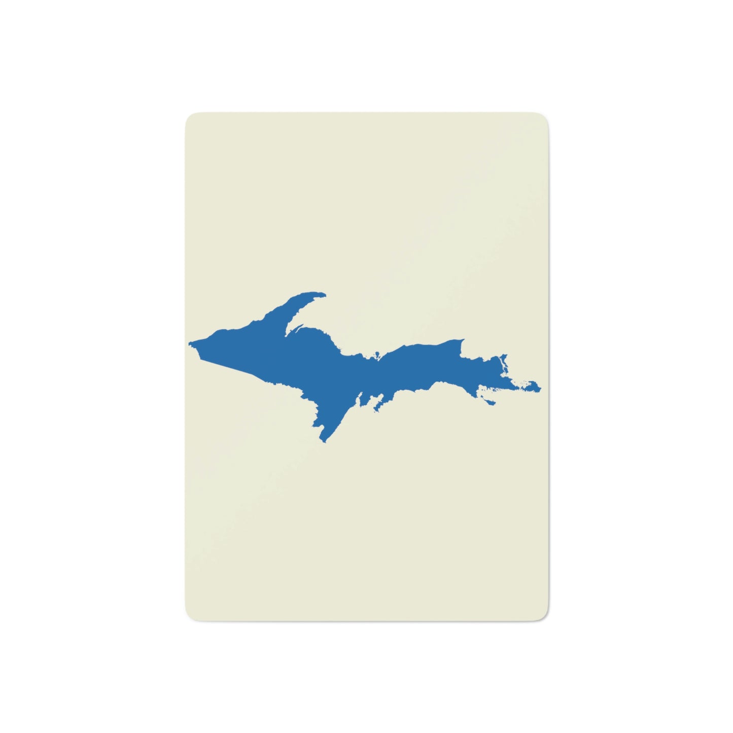 Michigan Upper Peninsula Poker Cards (Ivory Color w/ Azure UP Outline)