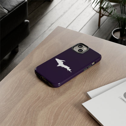 Michigan Upper Peninsula Tough Phone Case (Blackcurrant w/ UP Outline) | Apple iPhone