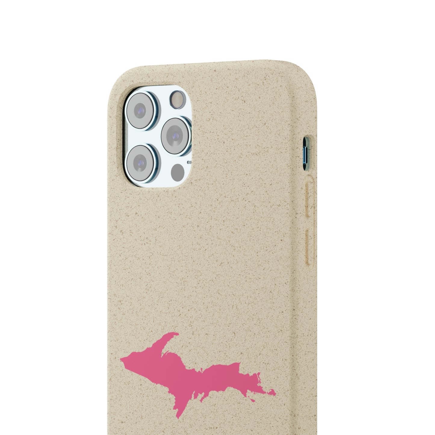 Michigan Upper Peninsula Biodegradable Phone Cases (w/ Pink UP Outline) | Apple iPhone