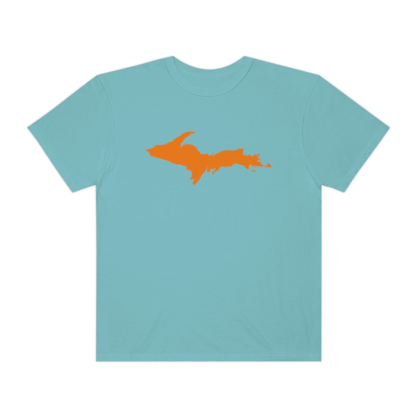 Michigan Upper Peninsula T-Shirt (w/ Orange UP Outline) | Unisex Garment-Dyed