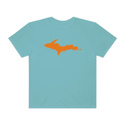 Michigan Upper Peninsula T-Shirt (w/ Orange UP Outline) | Unisex Garment-Dyed