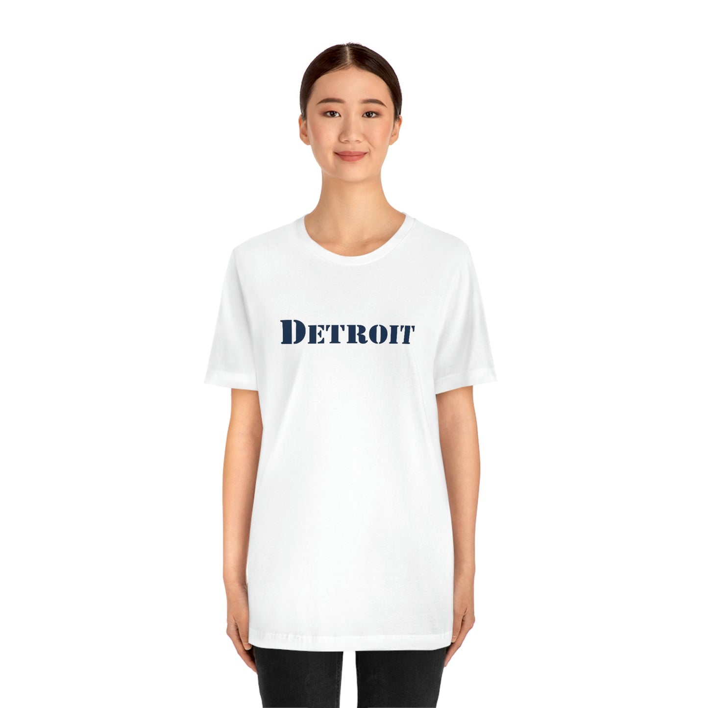 'Detroit' T-Shirt (Army Stencil Font) | Unisex Standard Fit