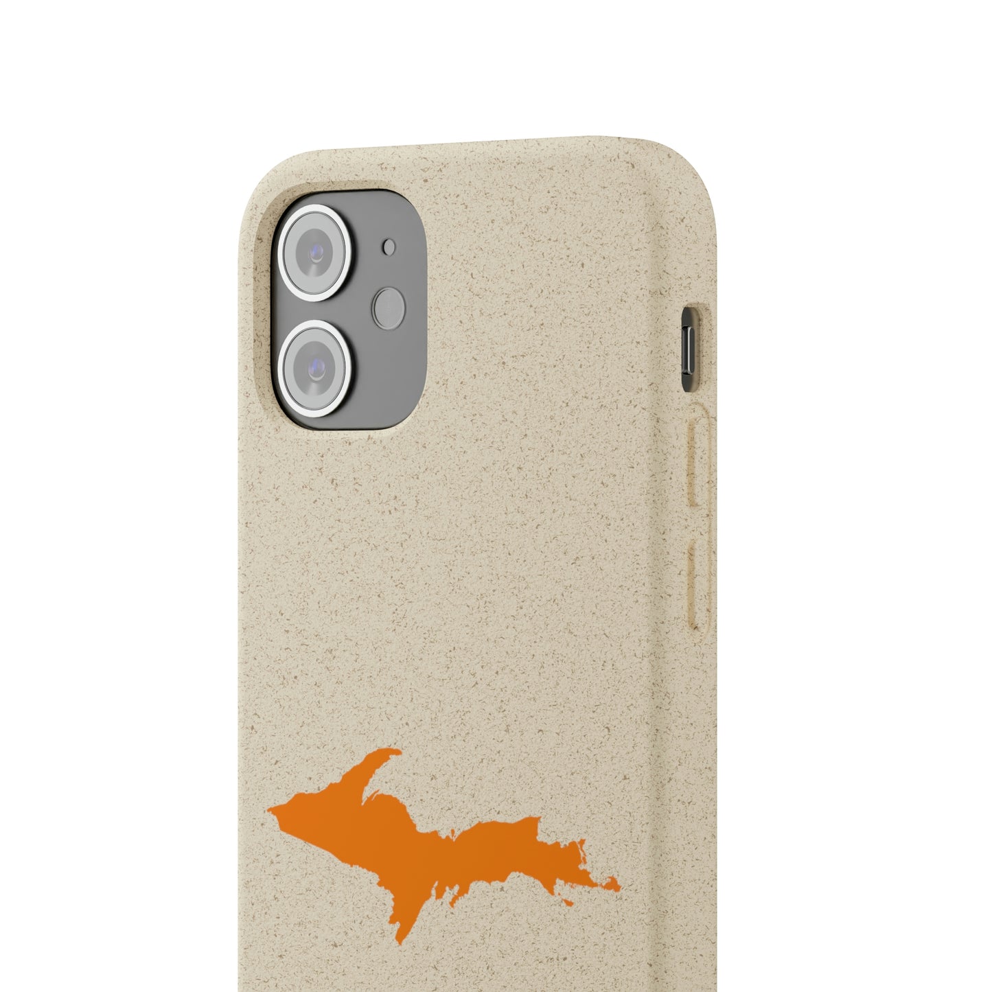 Michigan Upper Peninsula Biodegradable Phone Cases (w/ Orange UP Outline) | Apple iPhone