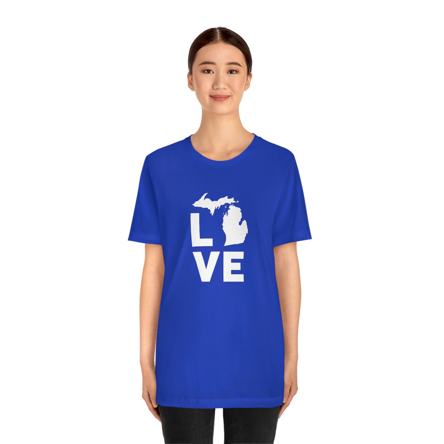 Michigan 'Love' T-Shirt (Geometric Sans Font) | Unisex Standard Fit