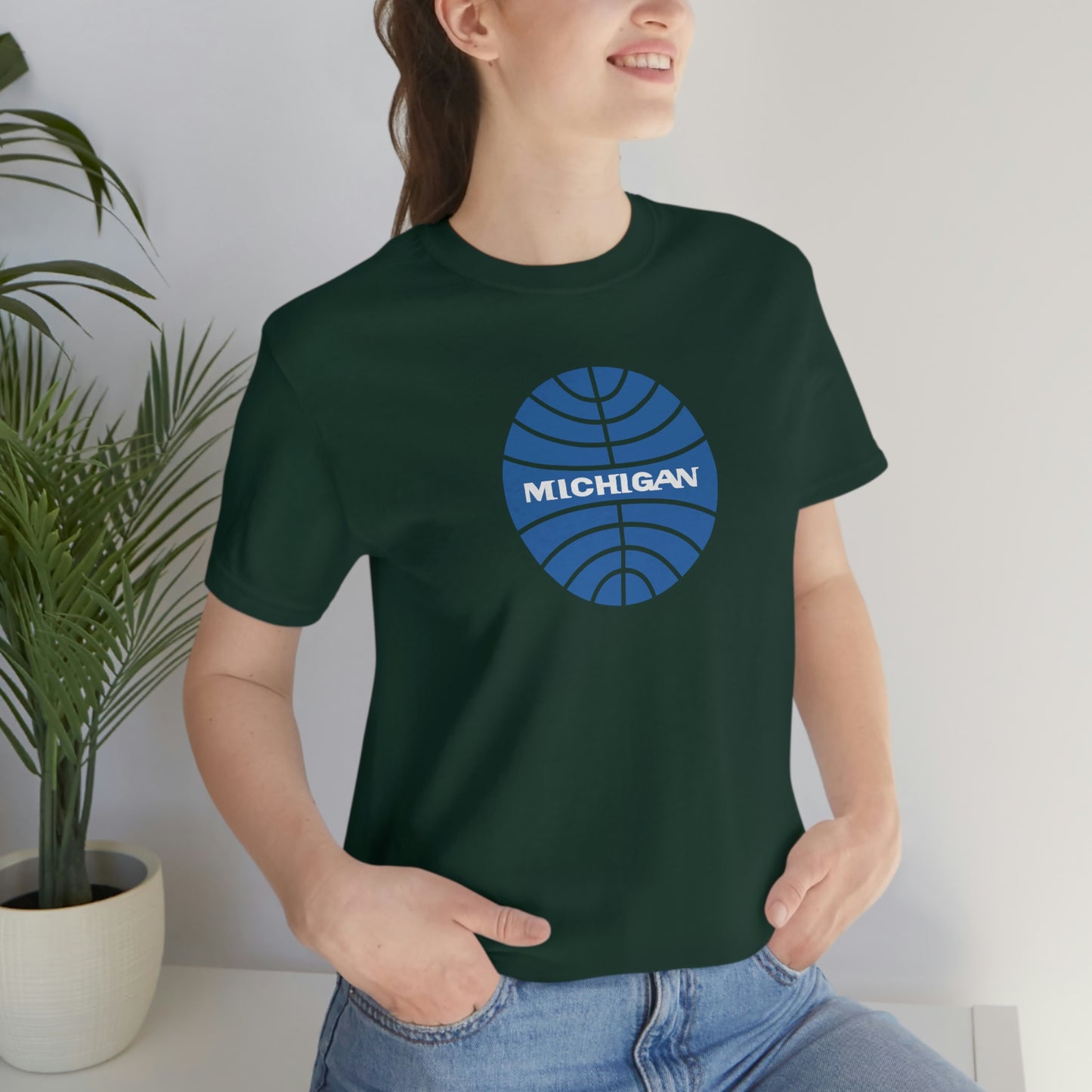 'Michigan' T-Shirt (Retro Airline Parody)  | Unisex Standard Fit