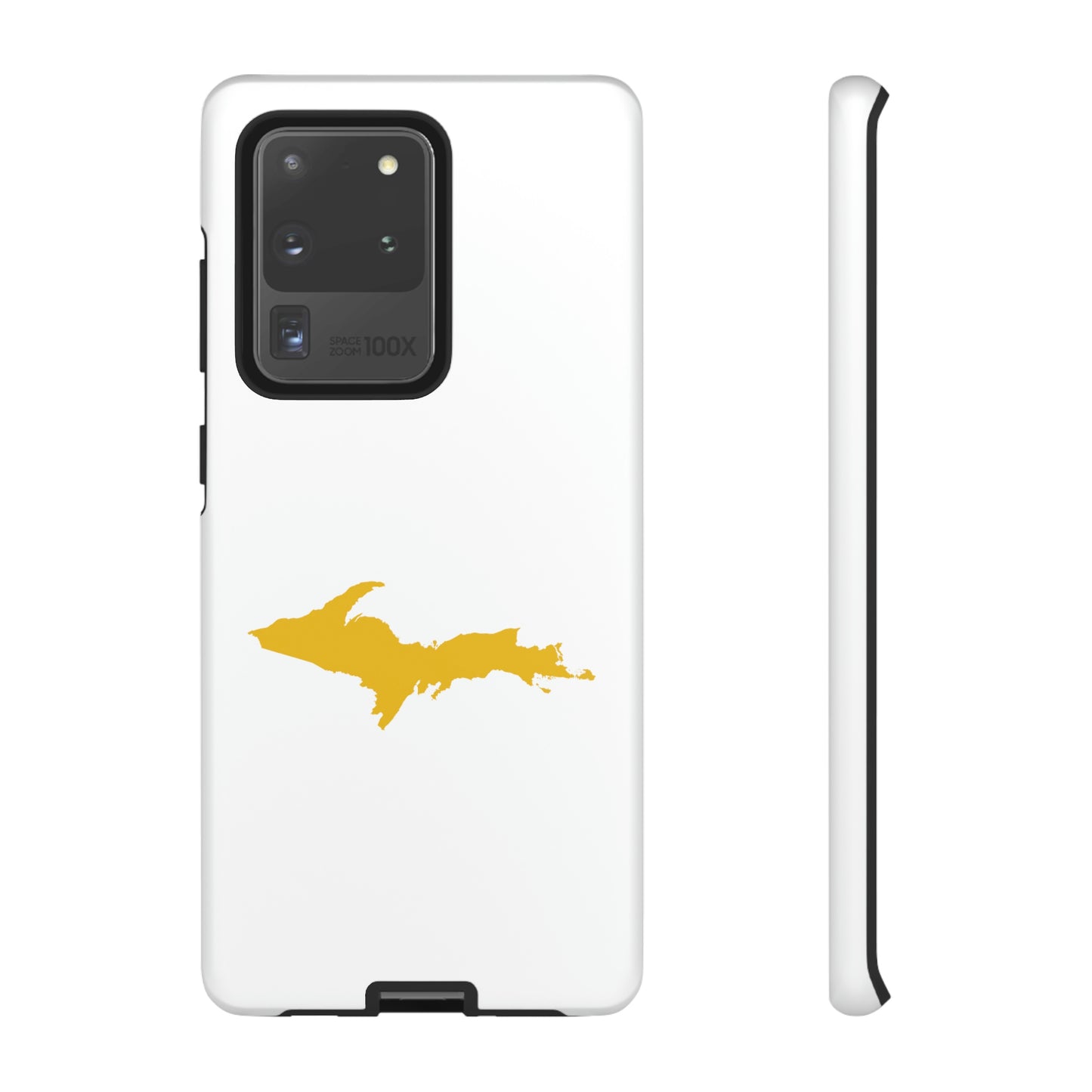 Michigan Upper Peninsula Tough Phone Case (w/ Gold UP Outline) | Samsung & Pixel Android