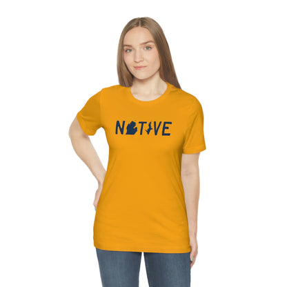 Michigan 'Native' T-Shirt (Licence Plate Font) | Unisex Standard Fit