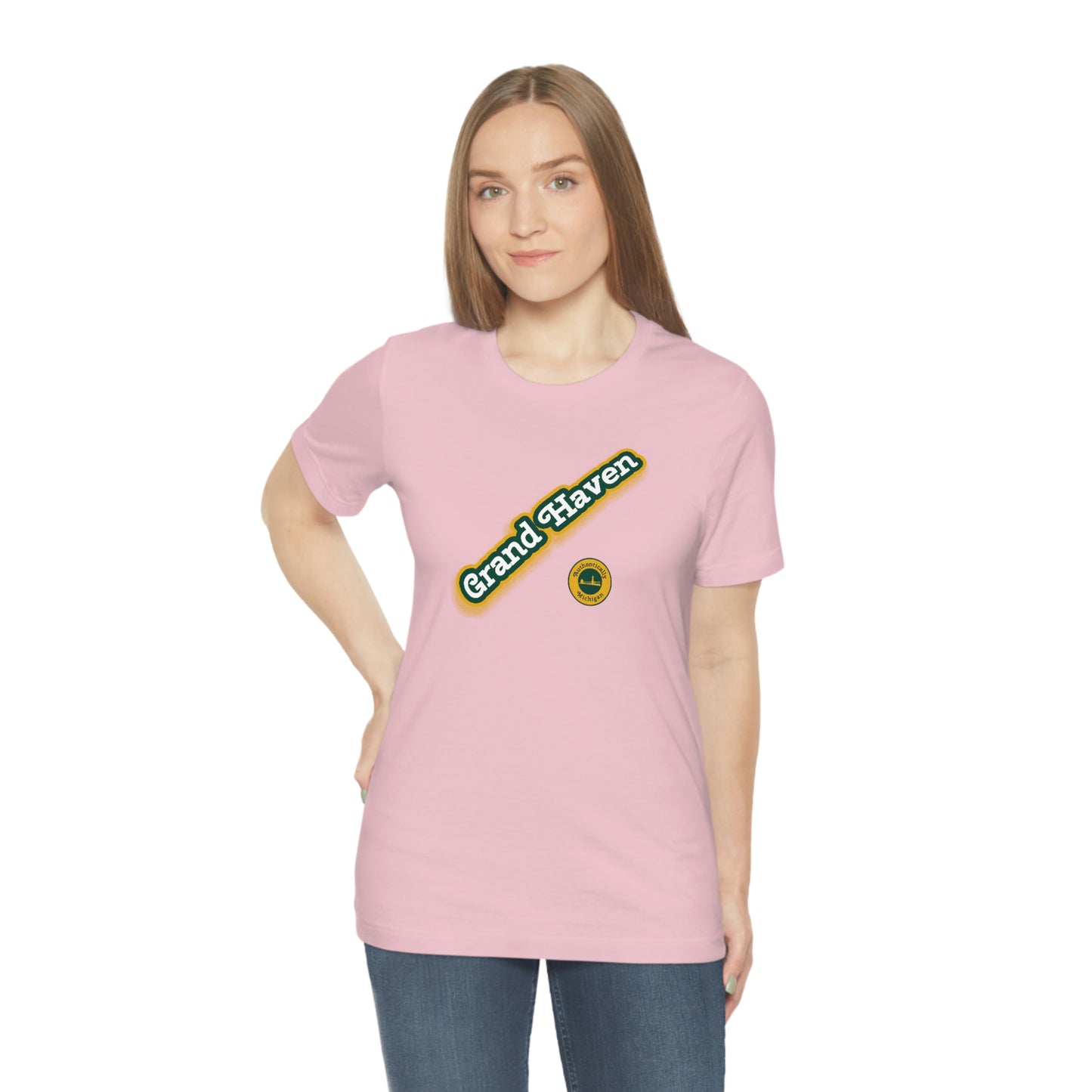 'Grand Haven - Authentically Michigan' Parody T-Shirt | Unisex Standard Fit