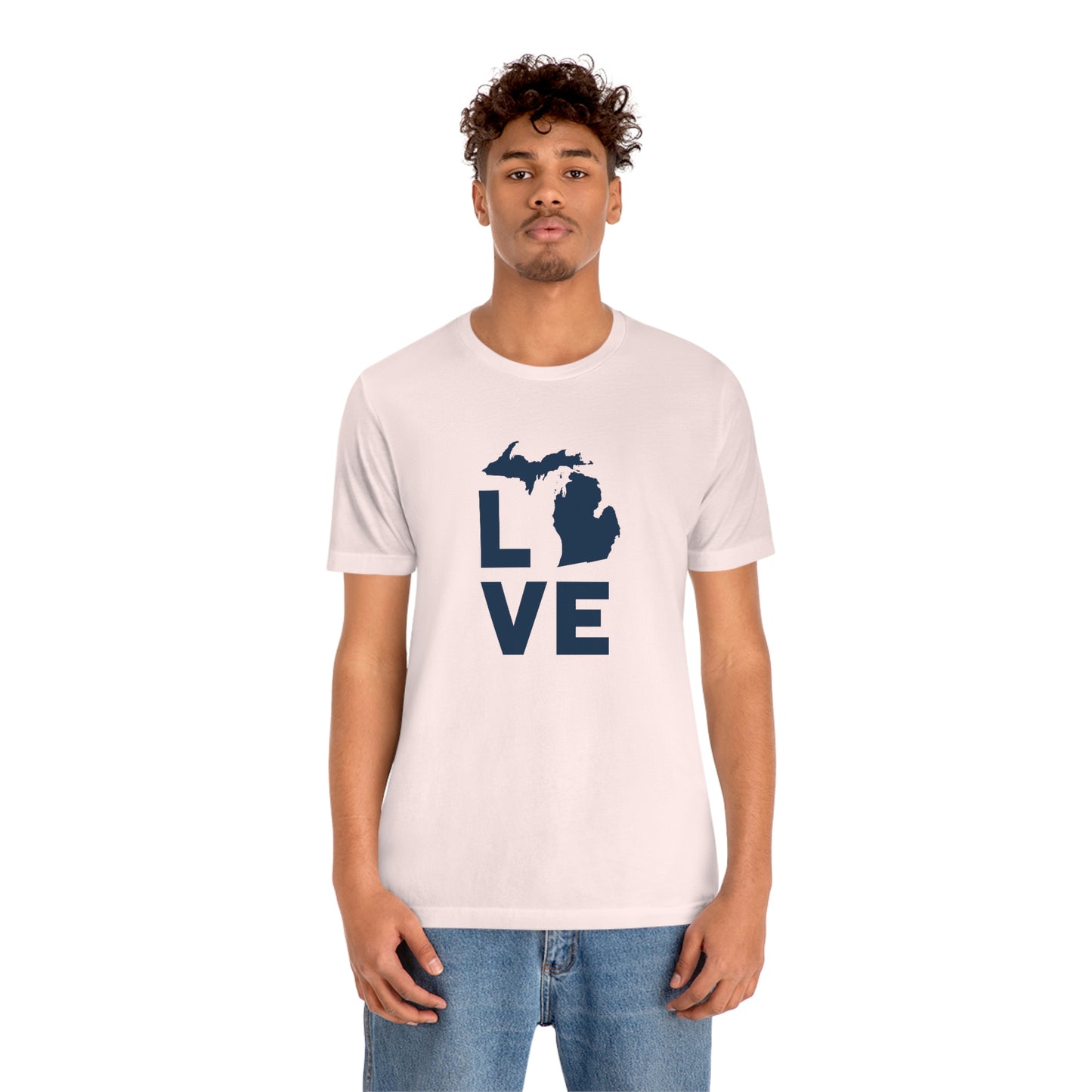 Michigan 'Love' T-Shirt (Geometric Sans Font) | Unisex Standard Fit