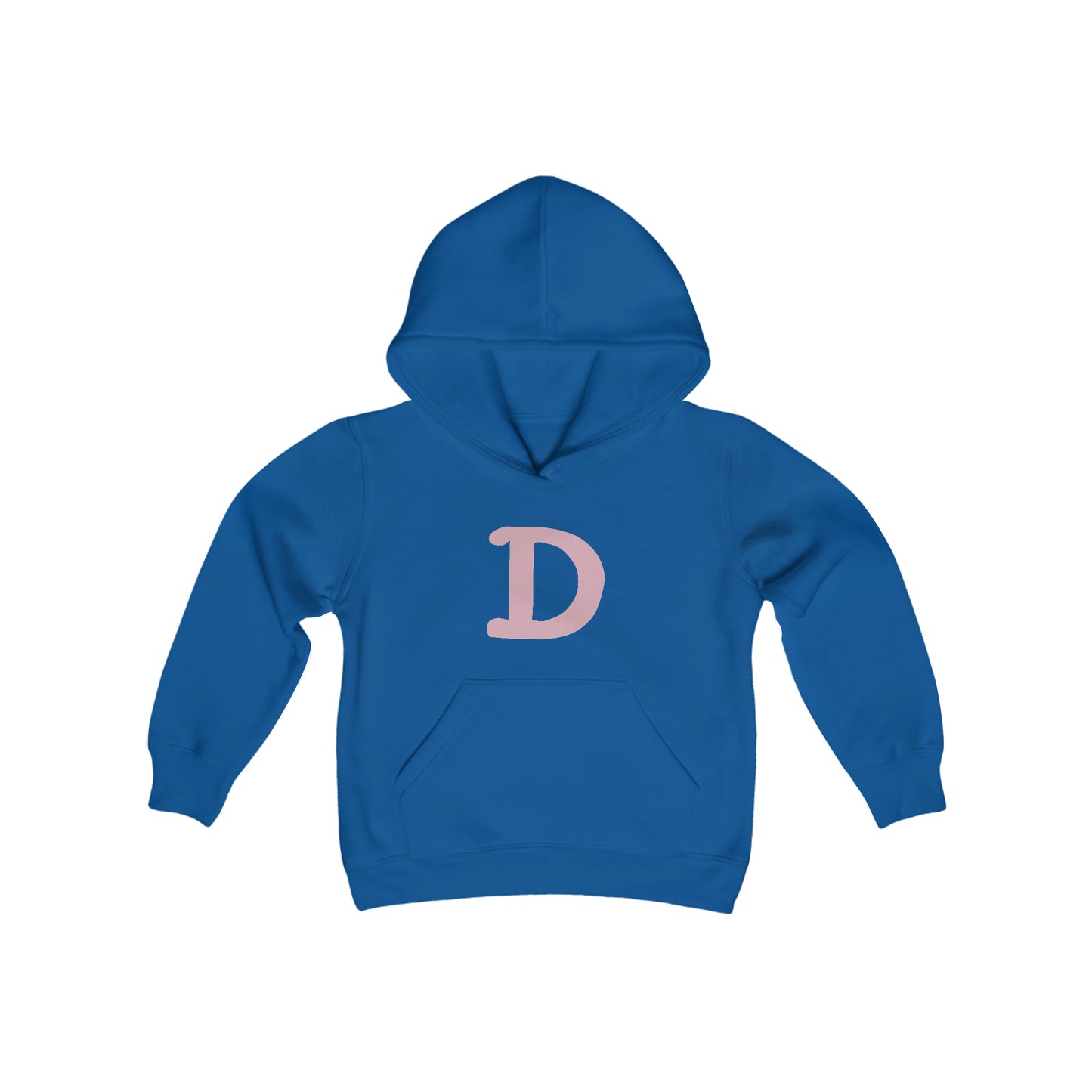 Detroit 'Old French D' Hoodie (Pink Full Body Outline) | Unisex Youth