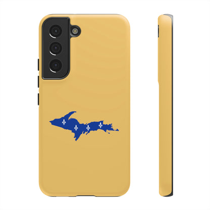 Michigan Upper Peninsula Tough Phone Case (Citrine w/ UP Quebec Flag Outline) | Samsung & Pixel Android