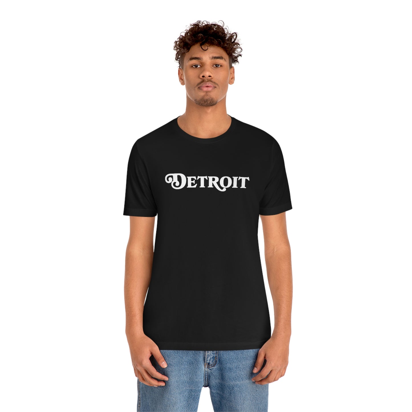 'Detroit' T-Shirt (Sloped Roman Font) | Unisex Standard Fit