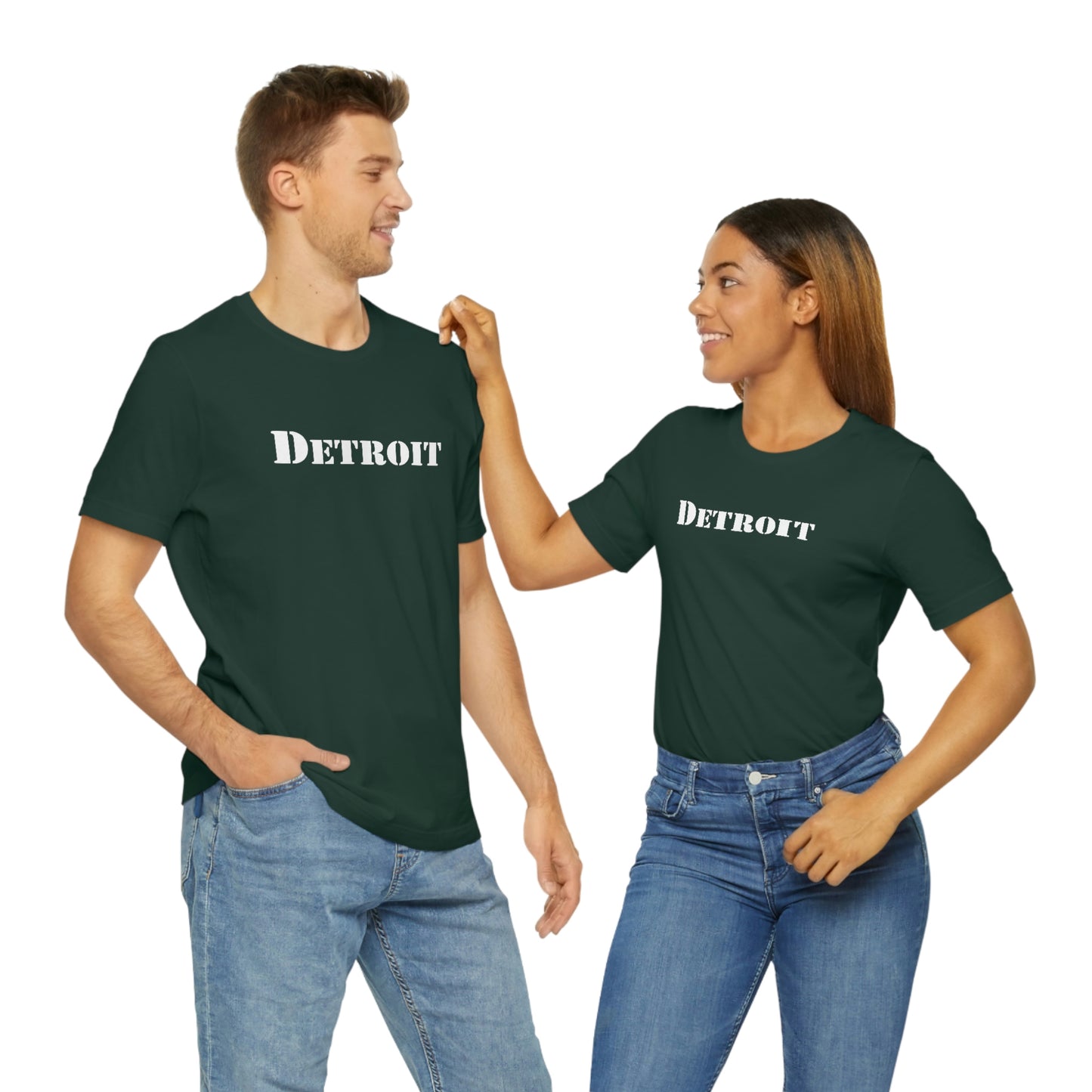 'Detroit' T-Shirt (Army Stencil Font) | Unisex Standard Fit