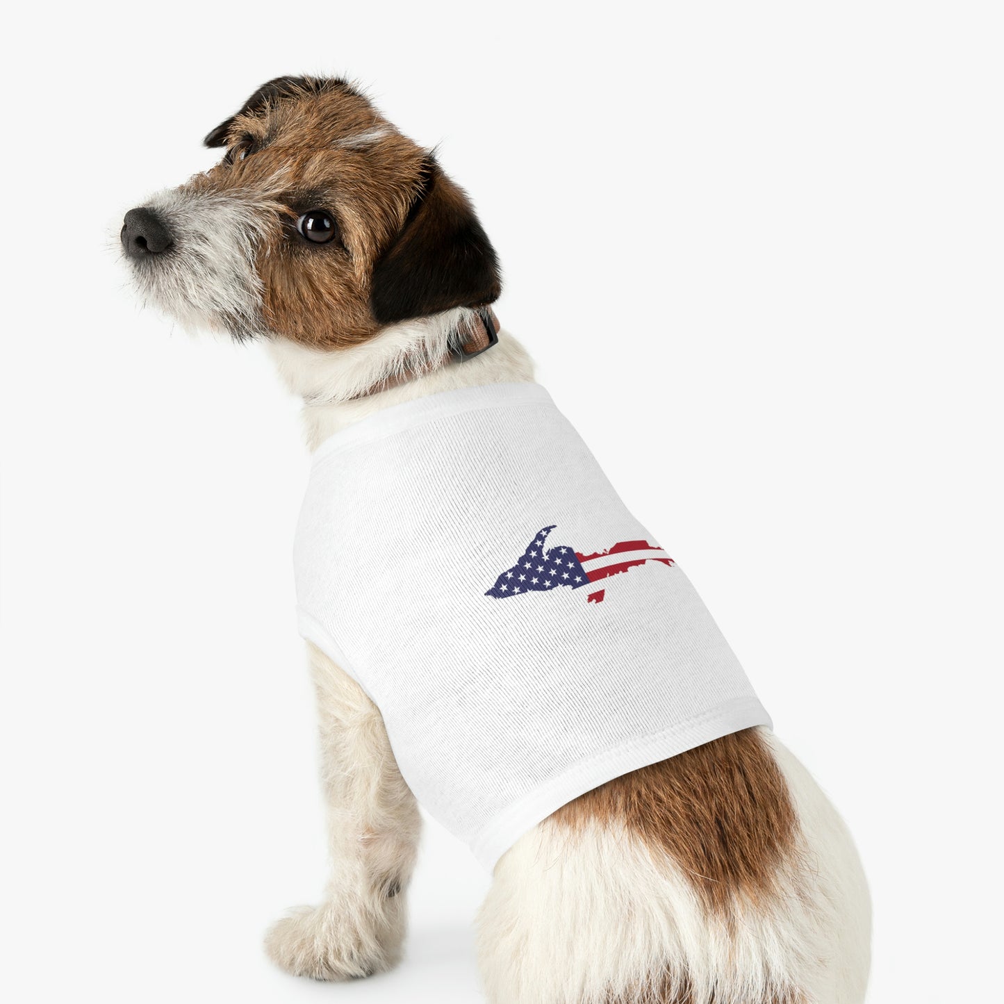 Michigan Upper Peninsula Pet Tank Top (w/ UP USA Flag Outline)