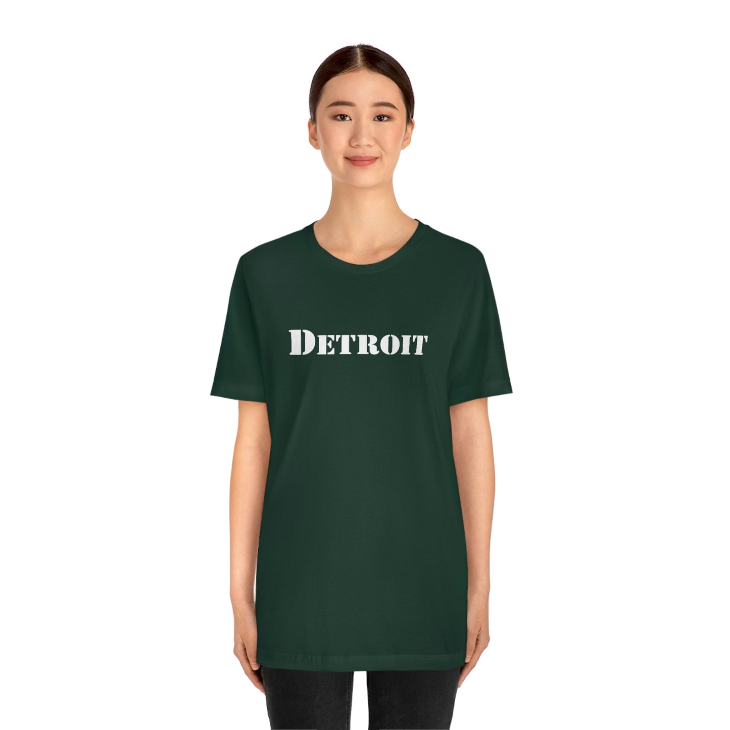 'Detroit' T-Shirt (Army Stencil Font) | Unisex Standard Fit