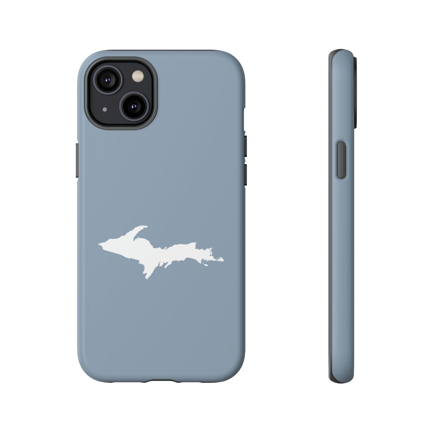 Michigan Upper Peninsula Tough Phone Case (B24 Liberator Grey w/ UP Outline) | Apple iPhone