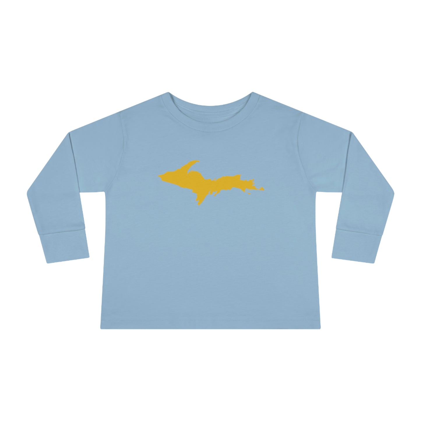 Michigan Upper Peninsula T-Shirt (w/ Gold UP Outline) | Toddler Long Sleeve