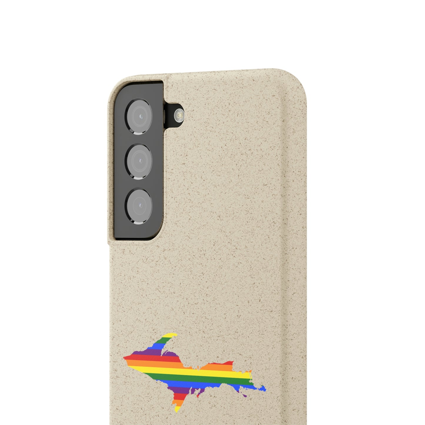 Michigan Upper Peninsula Biodegradable Phone Cases (w/ UP Pride Flag Outline) | Samsung Android