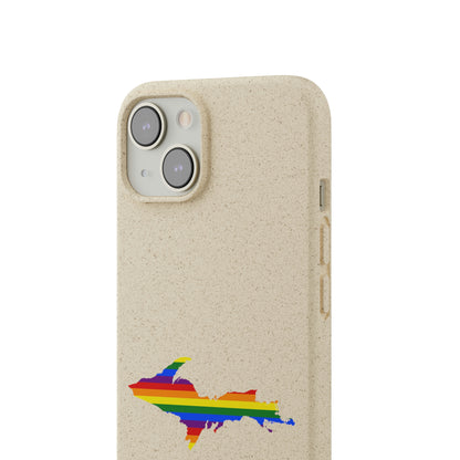 Michigan Upper Peninsula Biodegradable Phone Cases (w/ UP Pride Flag Outline) | Apple iPhone