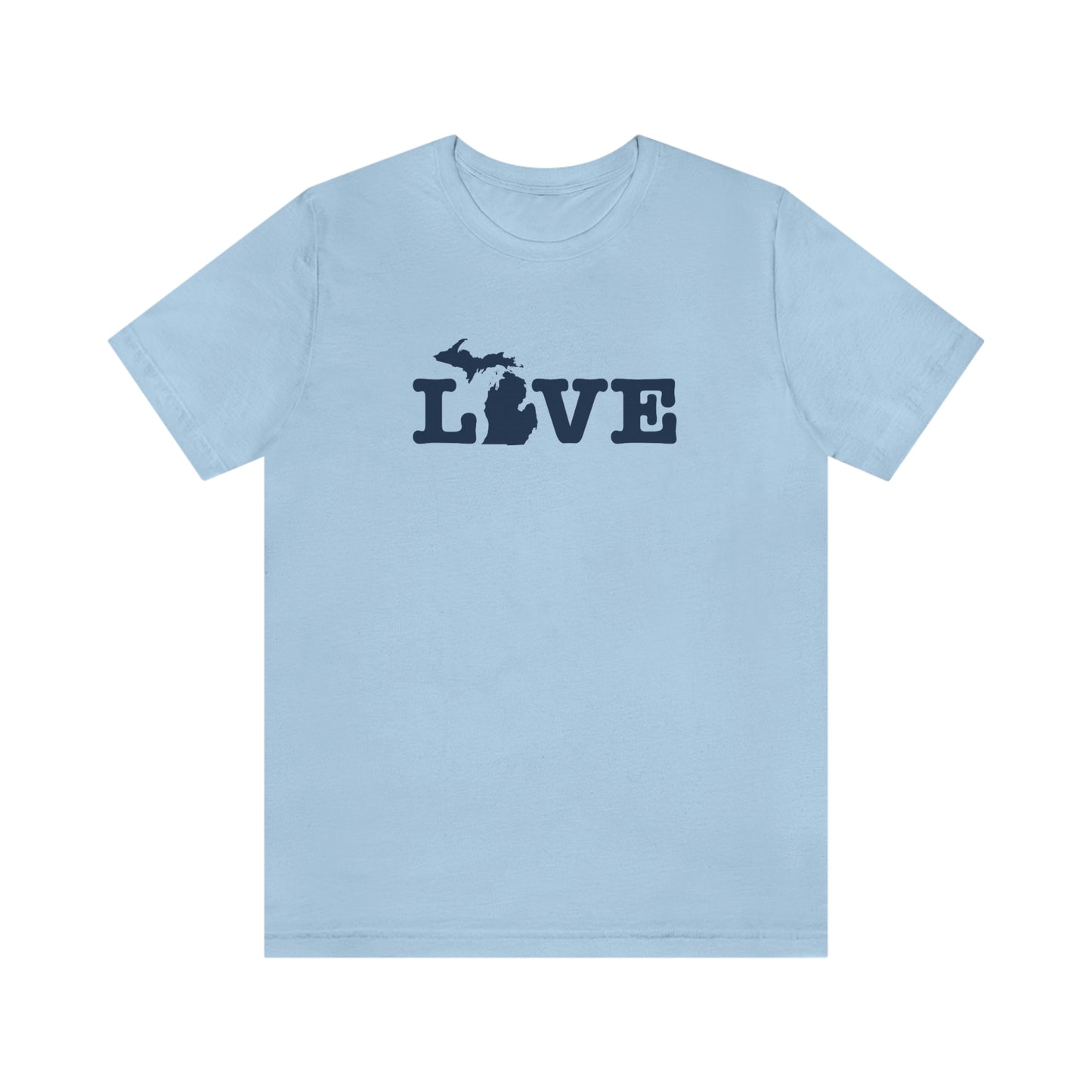 Michigan 'Love' T-Shirt (Typewriter Font) | Unisex Standard Fit