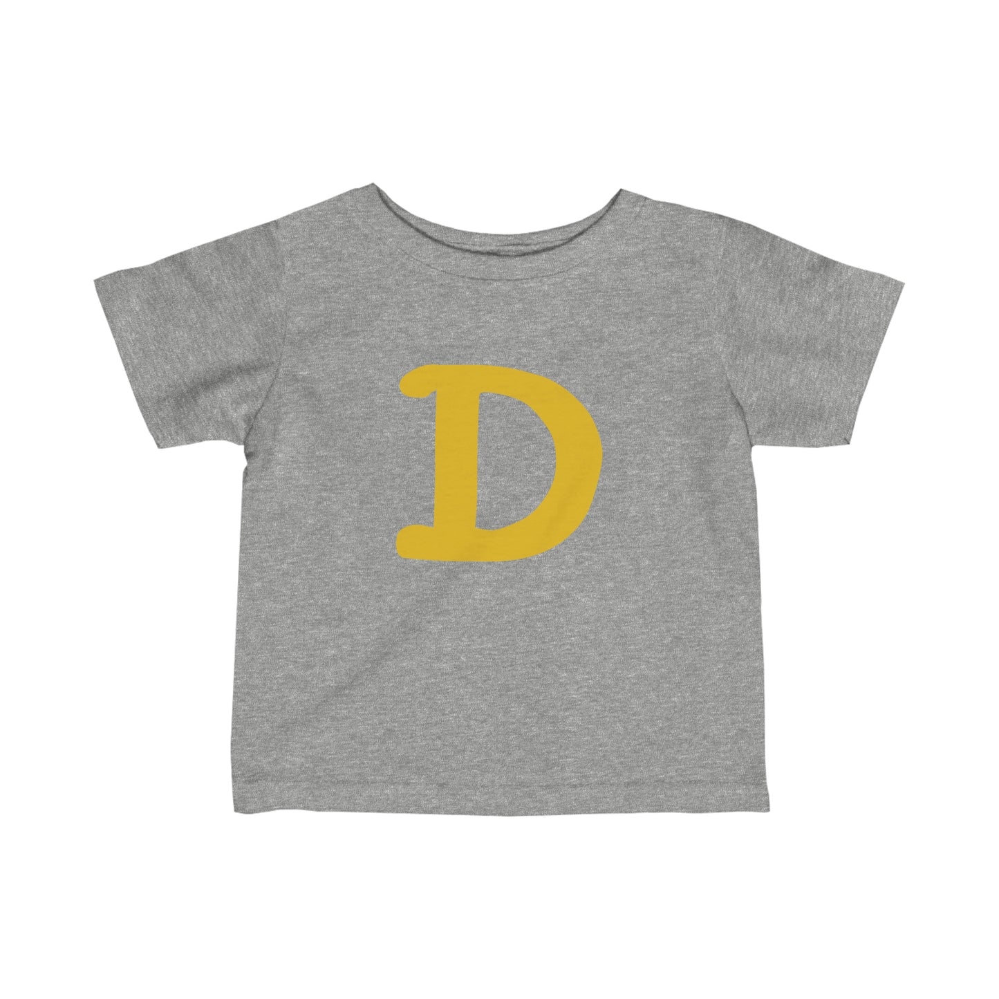 Detroit 'Old French D' T-Shirt (Gold Full Body Outline) |  Infant Short Sleeve