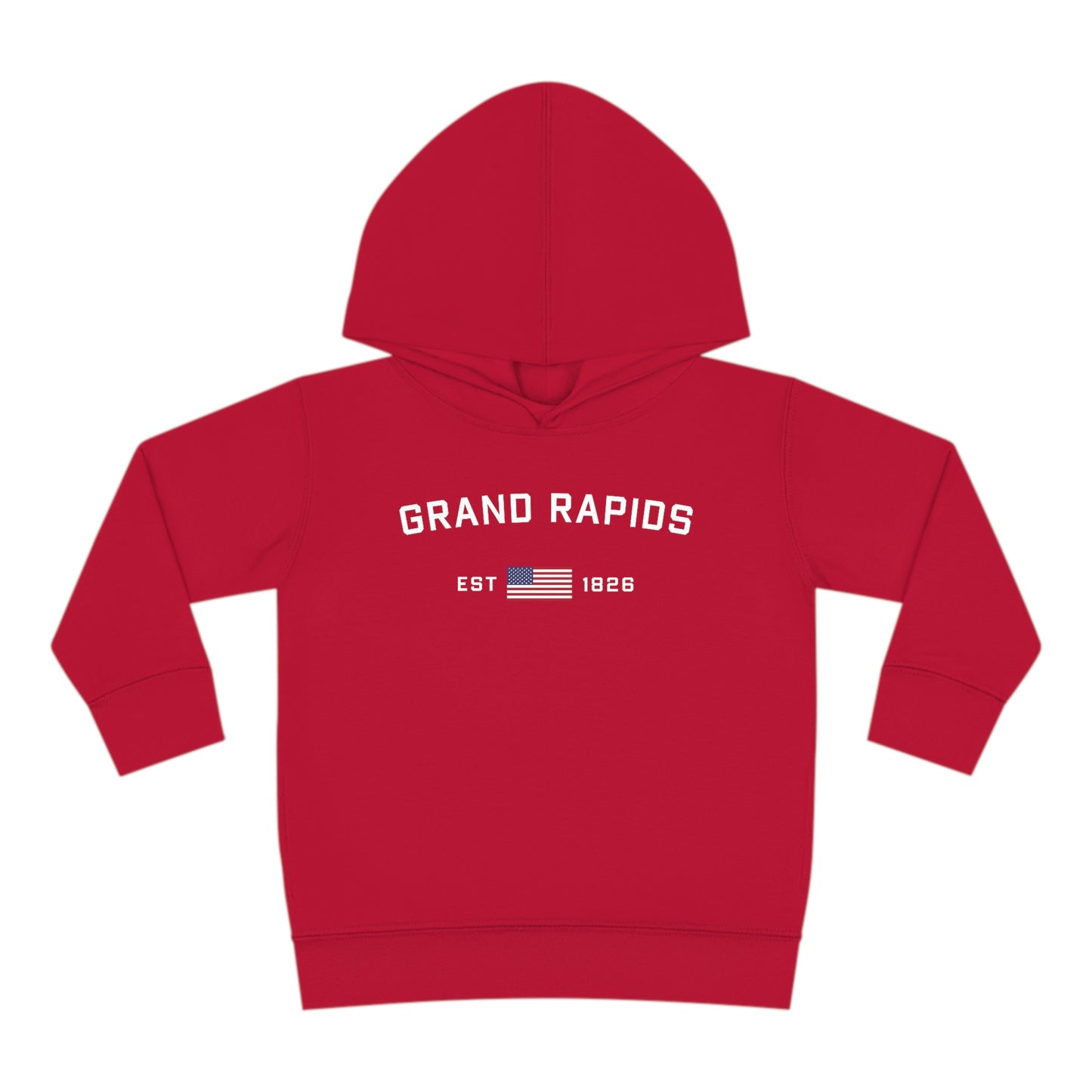 'Grand Rapids EST 1826' Hoodie (w/USA Flag Outline) | Unisex Toddler