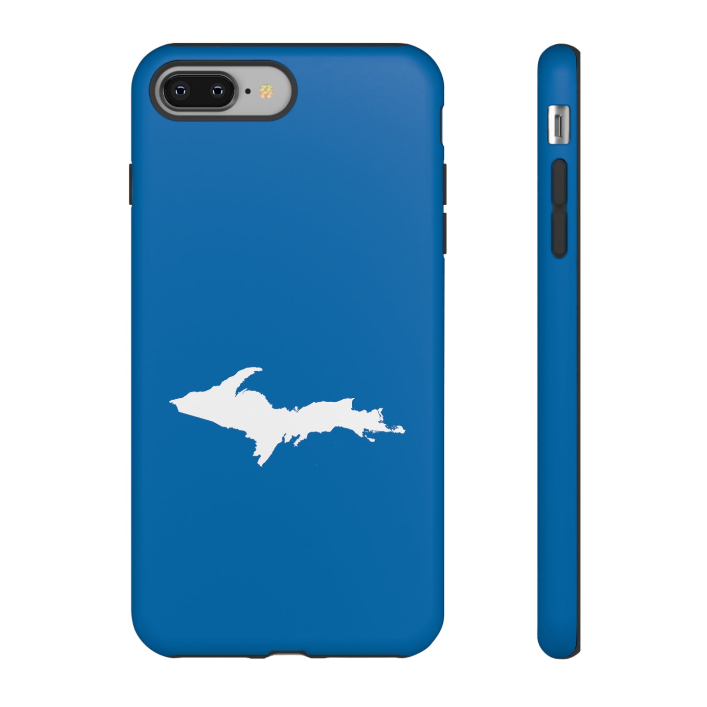 Michigan Upper Peninsula Tough Phone Case (Azure w/ UP Outline) | Apple iPhone