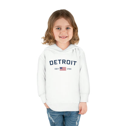 'Detroit EST 1701' Hoodie (w/USA Flag Outline) | Unisex Toddler