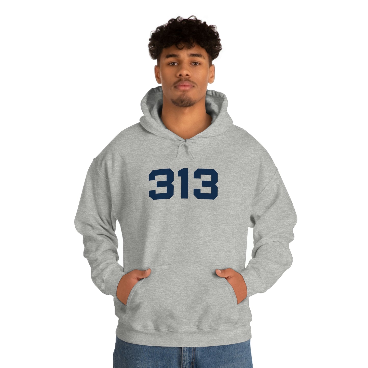 Detroit '313' Hoodie (Athletic Font) | Unisex Standard