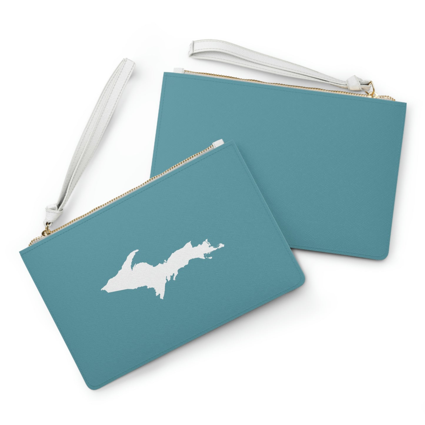 Michigan Upper Peninsula Clutch Bag (Lake Huron Blue w/UP Outline)