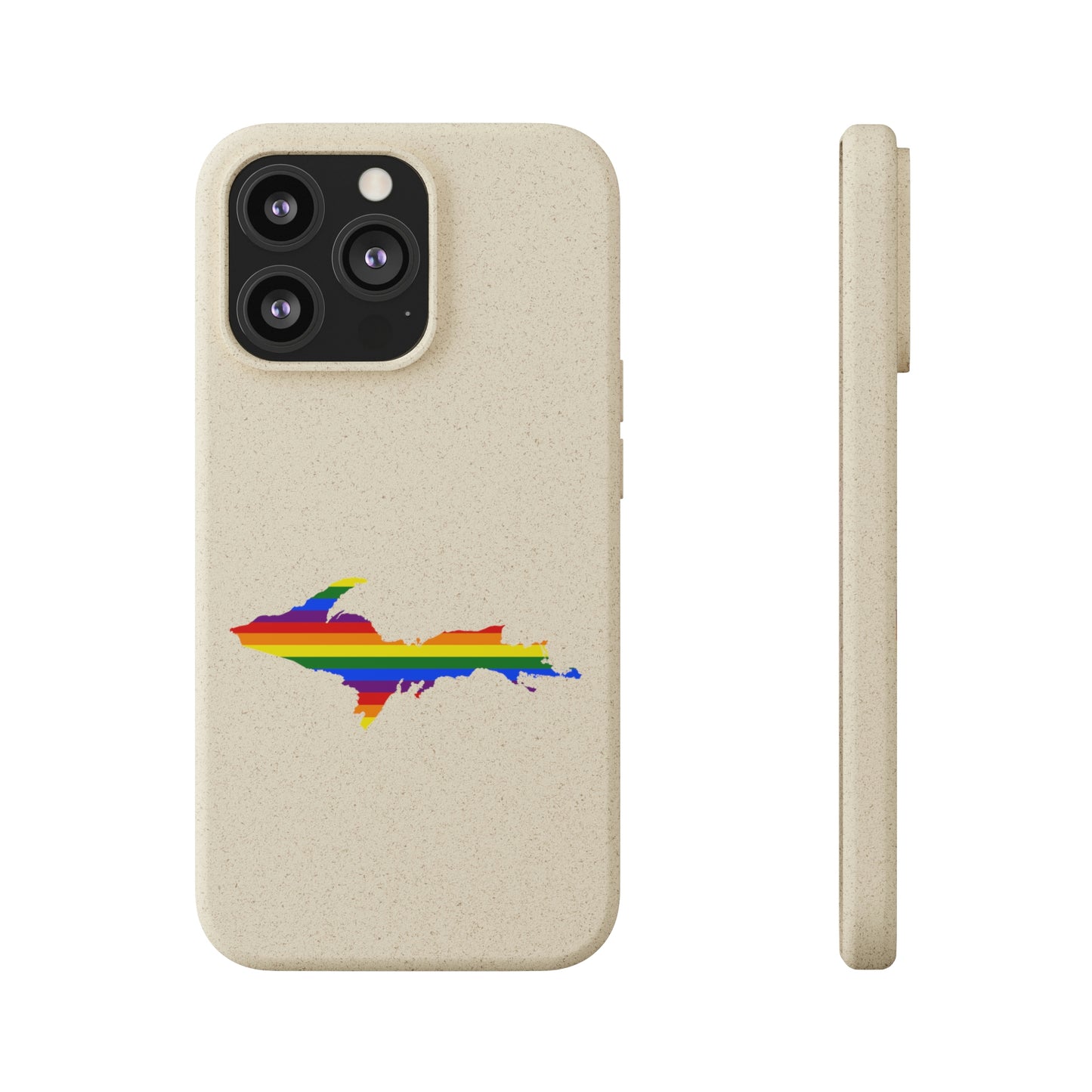 Michigan Upper Peninsula Biodegradable Phone Cases (w/ UP Pride Flag Outline) | Apple iPhone