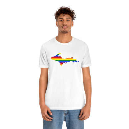 Michigan Upper Peninsula T-Shirt (w/ UP Pride Flag Outline) | Unisex Standard Fit