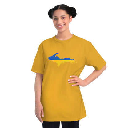 Michigan Upper Peninsula T-Shirt (w/ UP Ukraine Flag Outline) | Organic Unisex