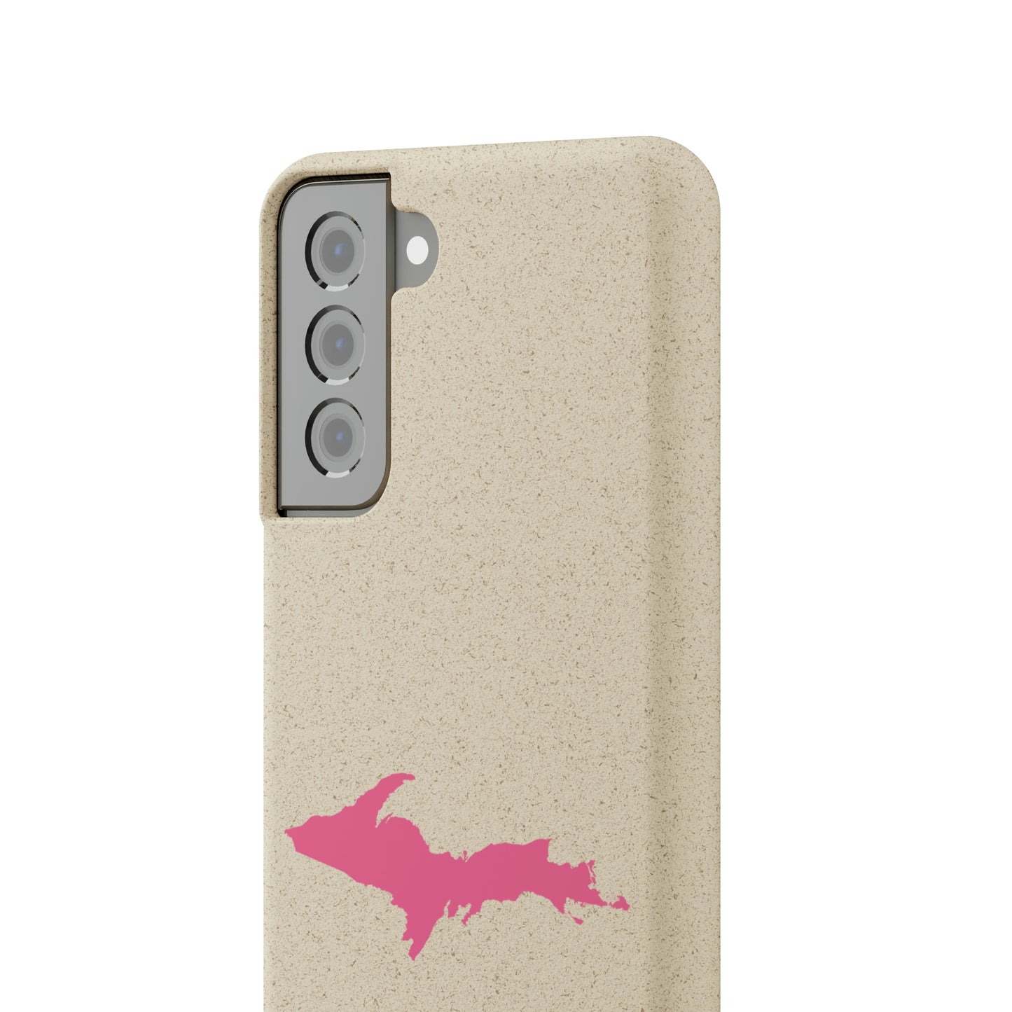 Michigan Upper Peninsula Biodegradable Phone Cases (w/ Pink UP Outline) | Samsung Android