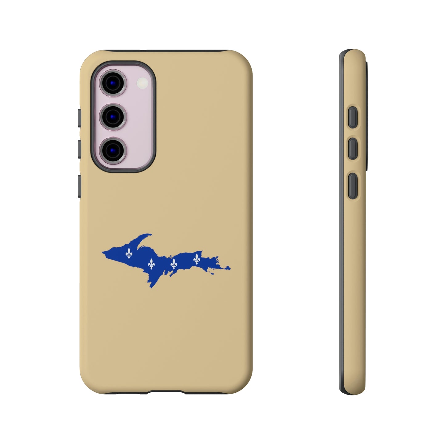 Michigan Upper Peninsula Tough Phone Case (Maple Color w/ UP Quebec Flag Outline) | Samsung & Pixel Android