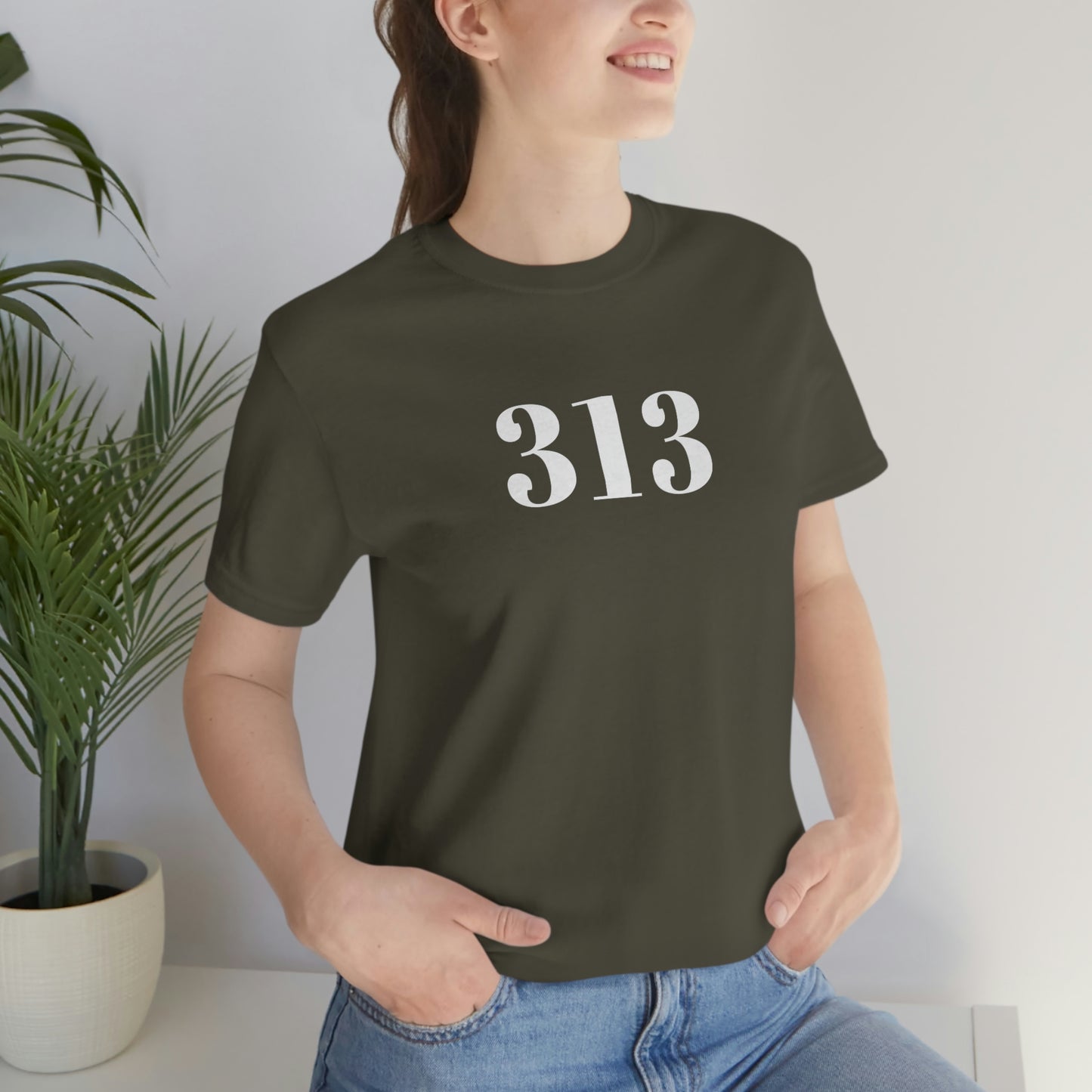 Detroit '313' T-Shirt (Didone Font) | Unisex Standard Fit