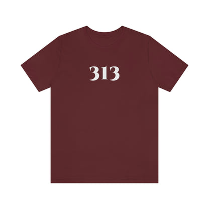 Detroit '313' T-Shirt (Roman Serif Font) | Unisex Standard Fit