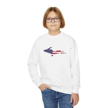 Michigan Upper Peninsula Youth Sweatshirt (w/ UP USA Flag Outline)