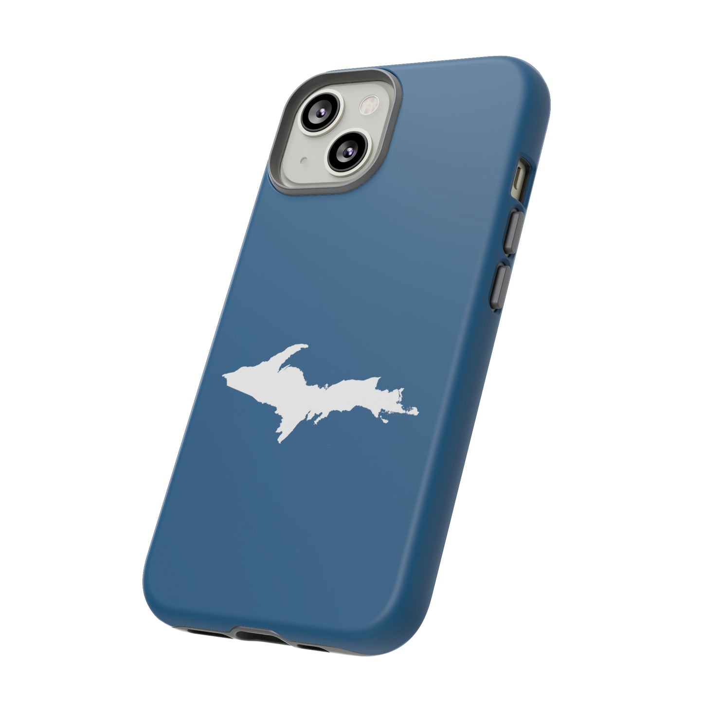 Michigan Upper Peninsula Tough Phone Case (Blueberry w/ UP Outline) | Apple iPhone