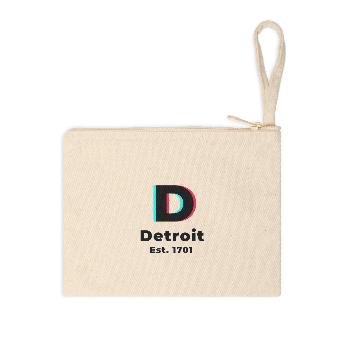 'Detroit Est 1701' Zip Pouch (Social Media Parody) - Circumspice Michigan