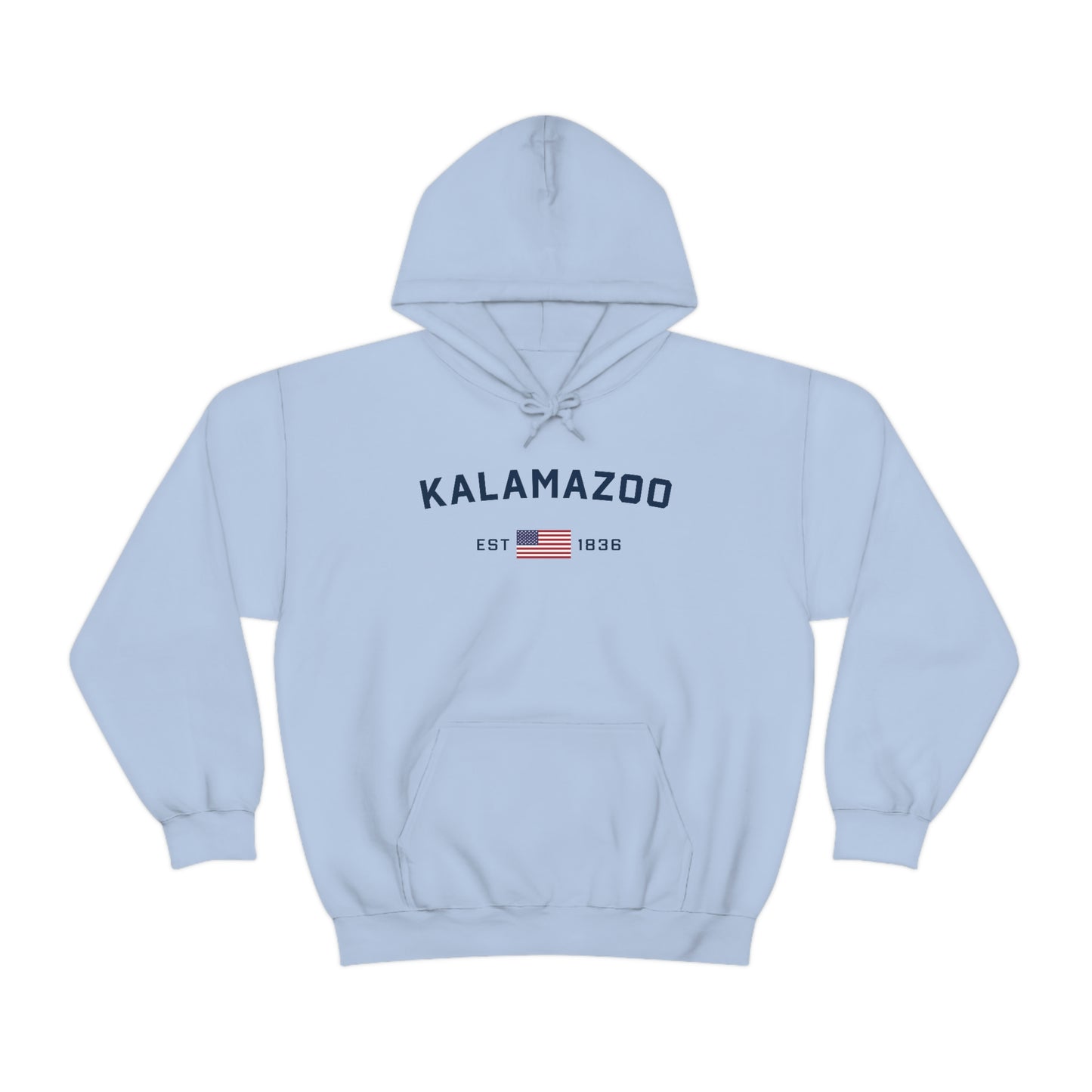 'Kalamazoo EST 1836' (w/USA Flag Outline) | Unisex Standard