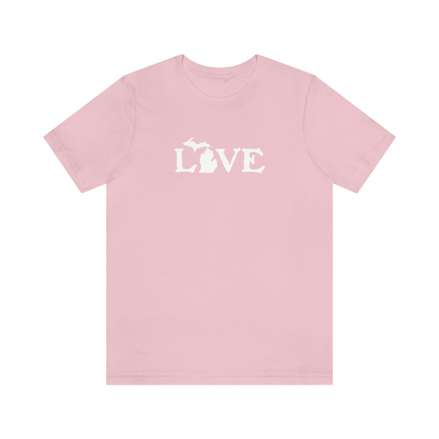 Michigan 'Love' T-Shirt (Woodcut Font) | Unisex Standard Fit