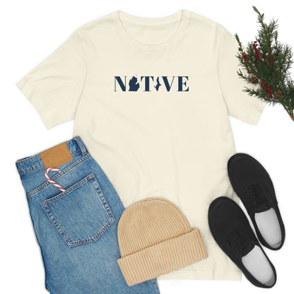 Michigan 'Native' T-Shirt (Didone Font) | Unisex Standard Fit