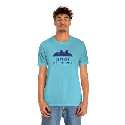 'Détroit Rocque Cité' with Skyline T-Shirt | Unisex Standard Fit