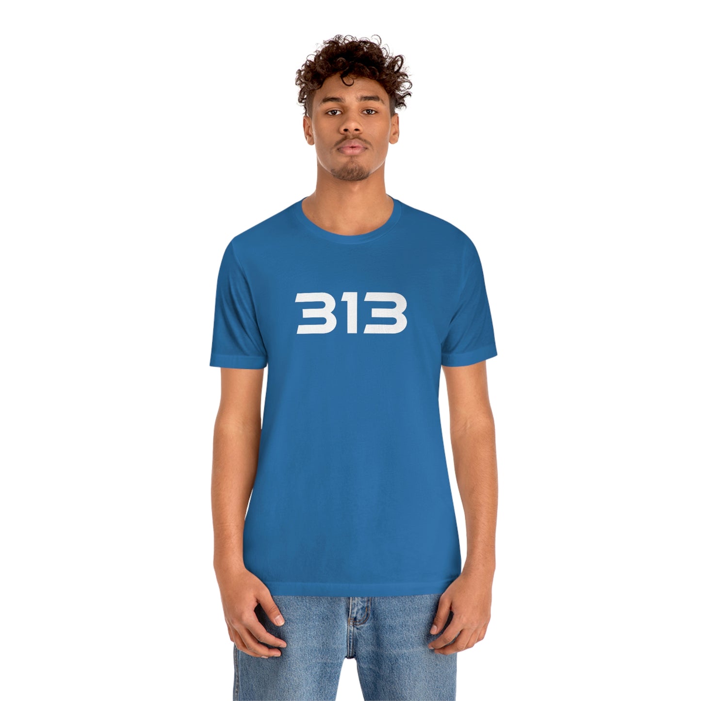 Detroit '313' T-Shirt (Futuristic Sans Font) | Unisex Standard Fit