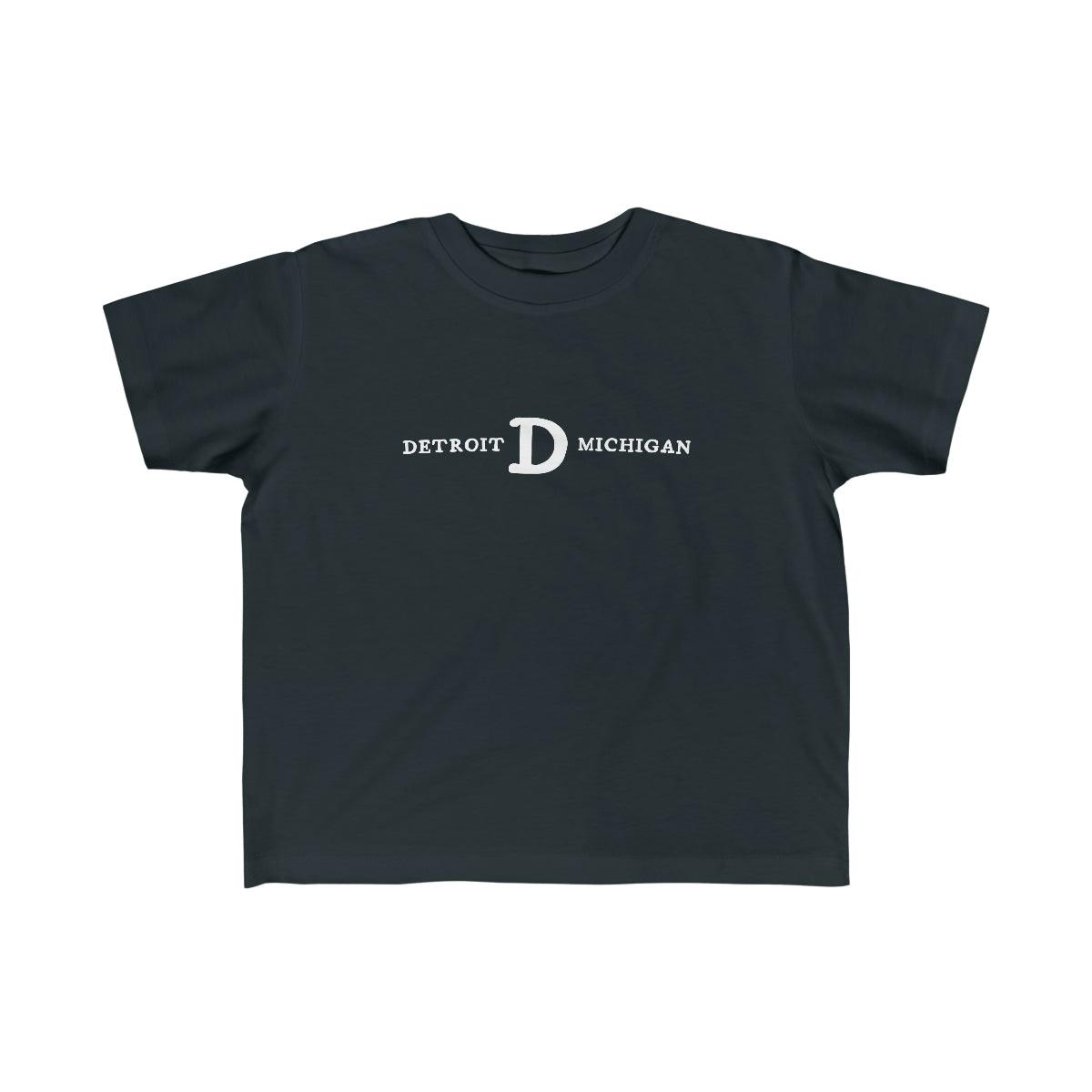 'Detroit Michigan' T-Shirt  (w/ Old French D) | Toddler Short Sleeve - Circumspice Michigan