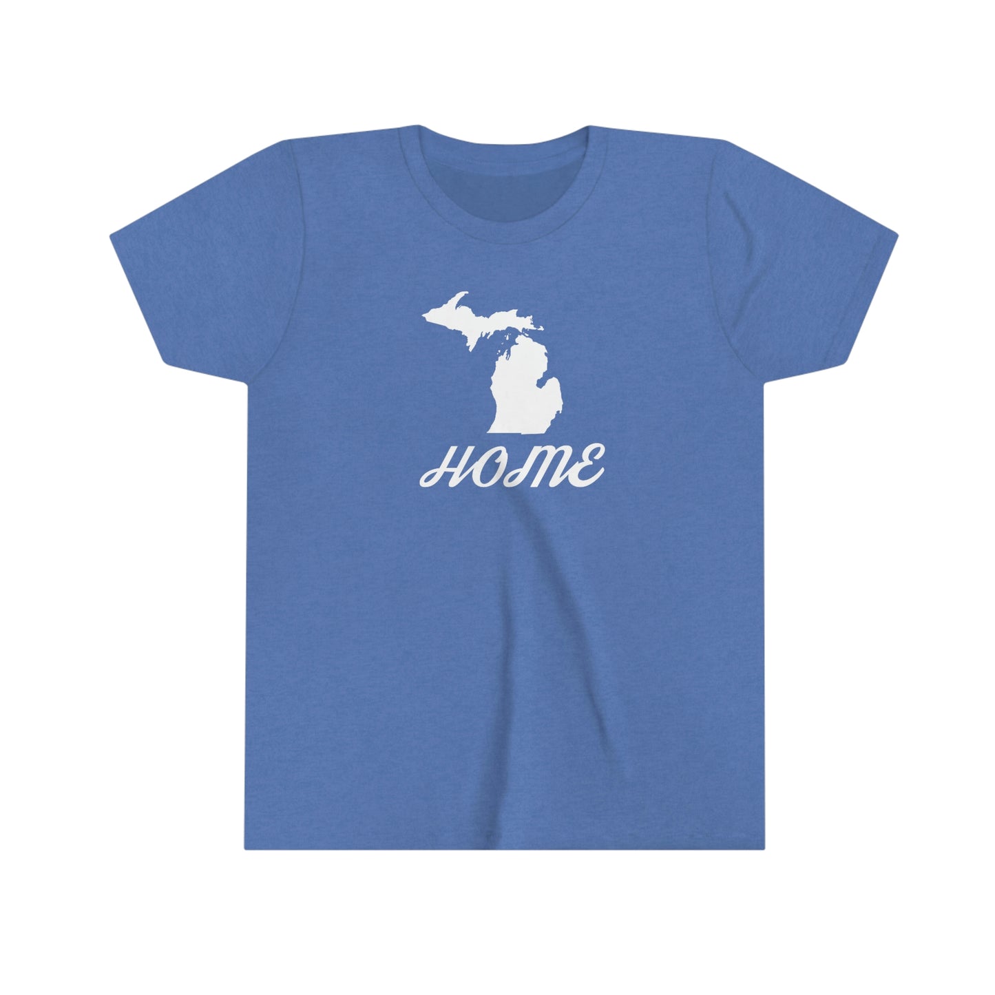 Michigan 'Home' T-Shirt (Retro Script Font) | Youth Short Sleeve